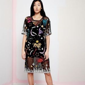discount universe astrology mesh dress - never worn NWT